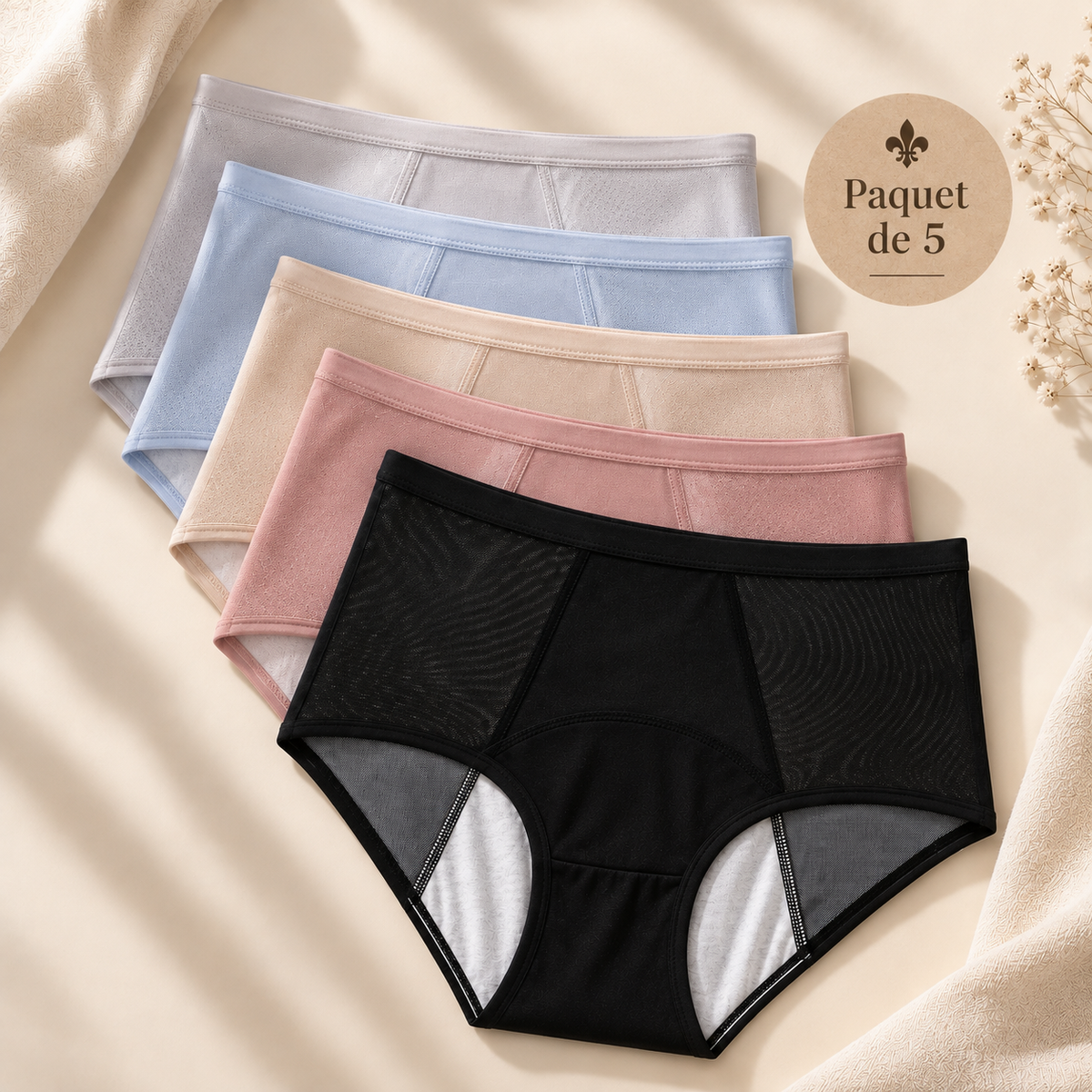 CulotteSèche™ – Absorbant & Invisible sous Vêtements
