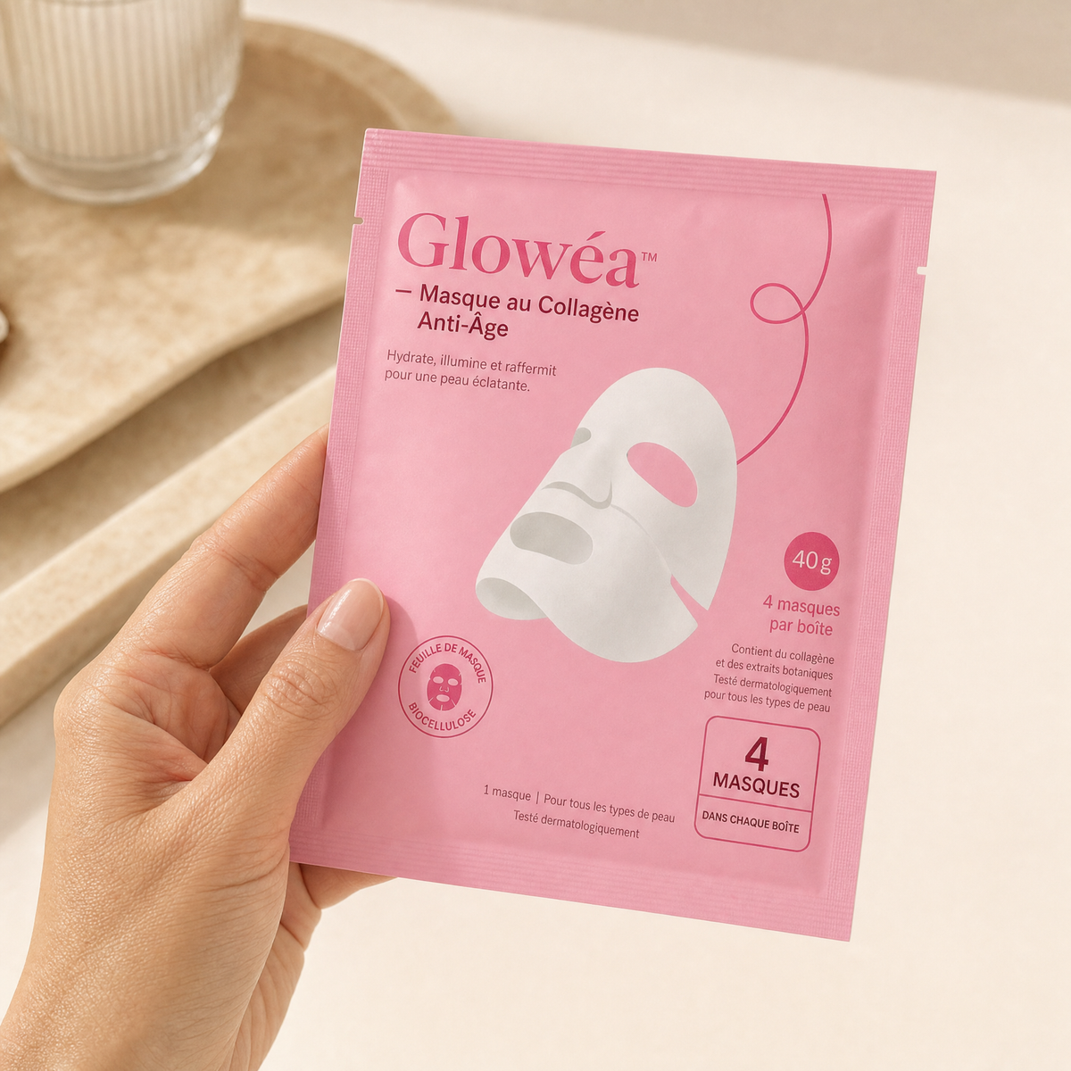 Glowéa™ – Masque au Collagène Anti-Âge