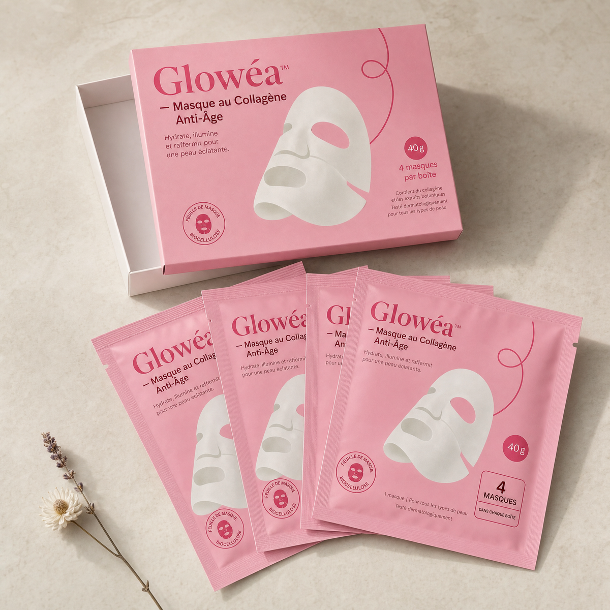 Glowéa™ – Masque au Collagène Anti-Âge