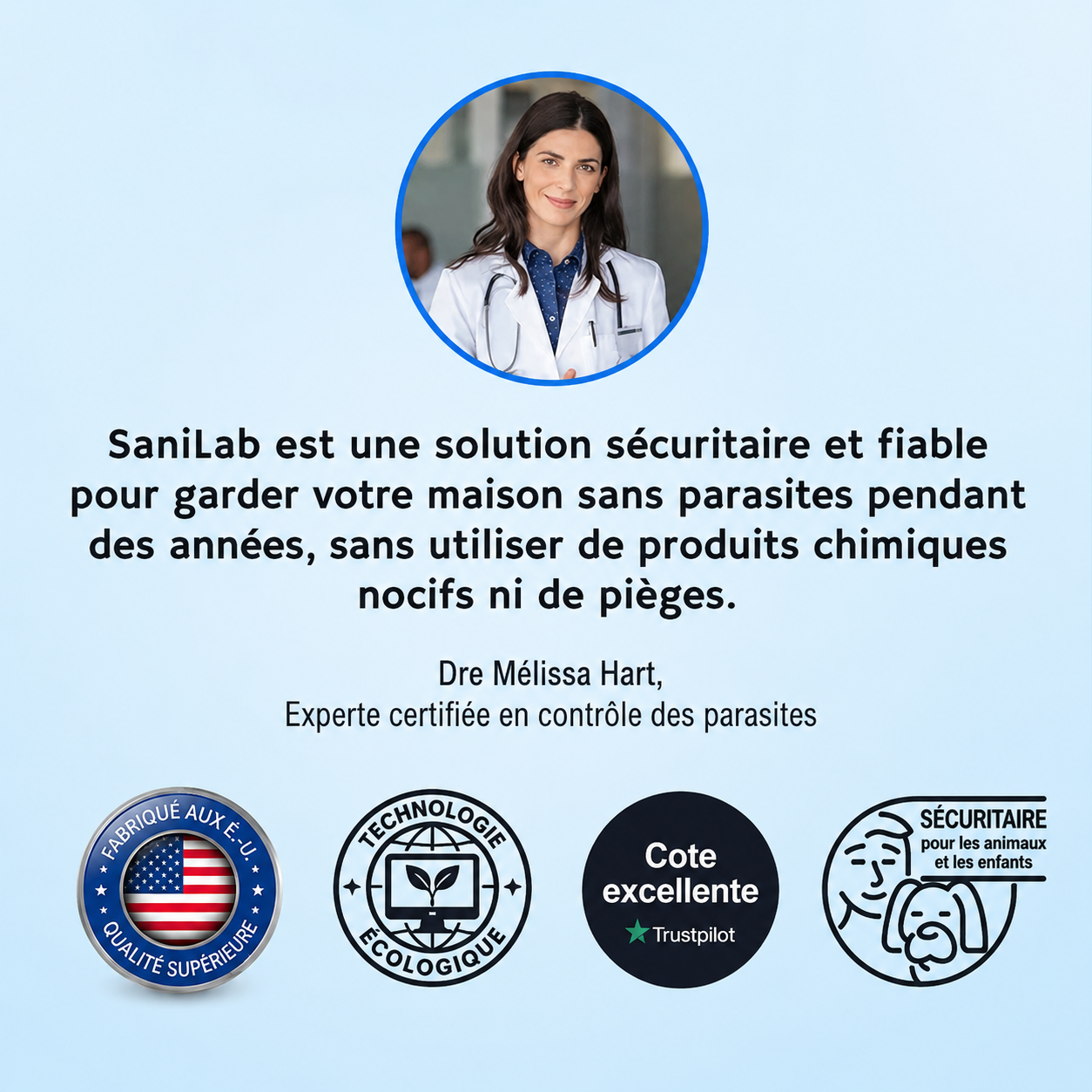 SaniLab™ Répulsif antiparasitaire amélioré — Éliminez les parasites pour de bon